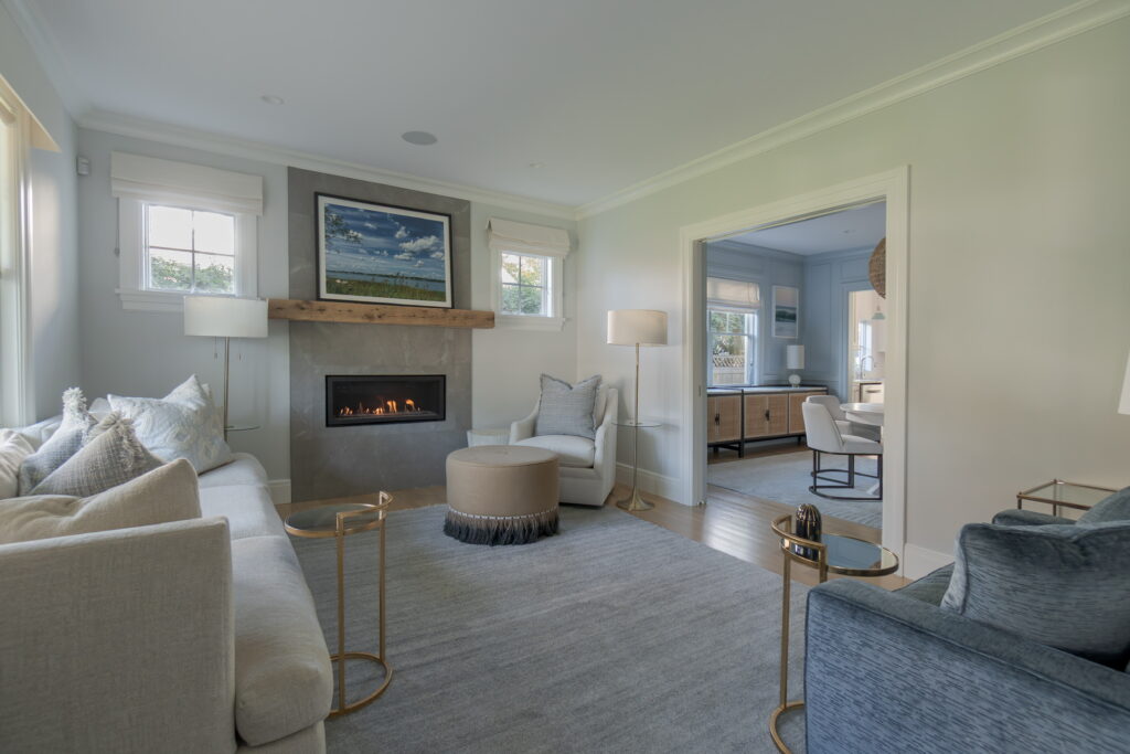 Modern Coastal Sitting Room Old Greenwich Interior Design